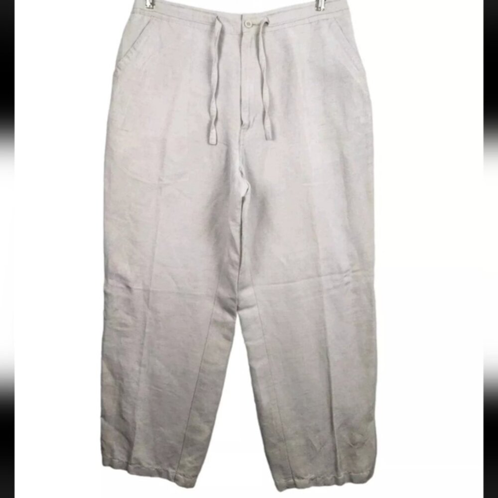 Cubavera Men's Large (36-38) White Linen Blend Summer Pants